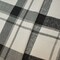 Black-White-Gray Melton Poly-Wool Single Sided Brushed Plaid Woven Fabric By the Yard